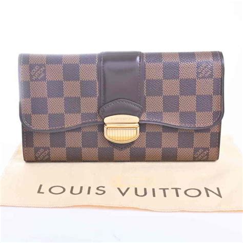 LOUIS VUITTON Damier Ebene Sistina Wallet 